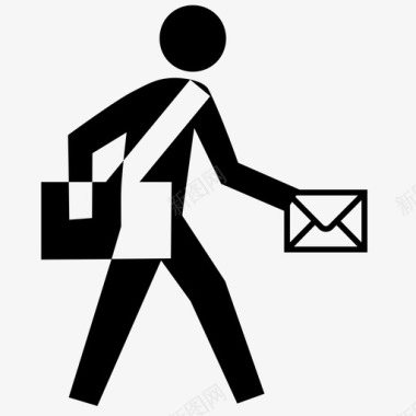 邮递员信件邮政图标图标