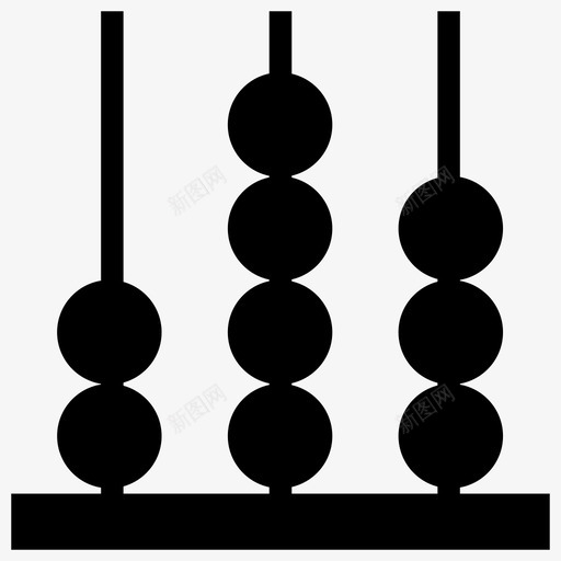 算盘加法计算图标svg_新图网 https://ixintu.com 加法 教育 数学 数量 算盘 计算