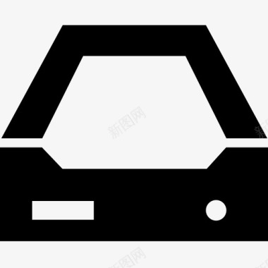 托盘书桌收件箱图标图标