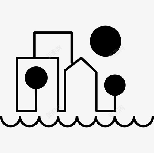 海边的建筑物形状各异有好几座图标svg_新图网 https://ixintu.com 有好几座 海边的建筑物形状各异