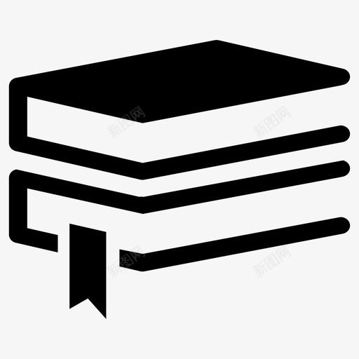 书籍书签教育图标svg_新图网 https://ixintu.com 一堆书 书签 书籍 图书馆 学习 学校 教育 文学 阅读