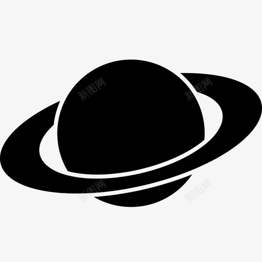 土星行星光环太空图标svg_新图网 https://ixintu.com 光环 土星 太空 行星
