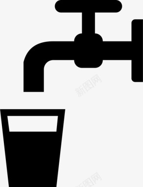 饮用水水龙头图标图标