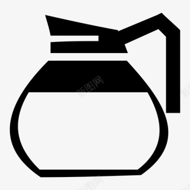 咖啡壶咖啡因咖啡机图标图标
