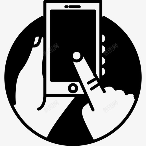 触摸屏手机在人的手里面有一个圆圈工具和器具有好几个图标svg_新图网 https://ixintu.com 工具和器具有好几个 触摸屏手机在人的手里面有一个圆圈