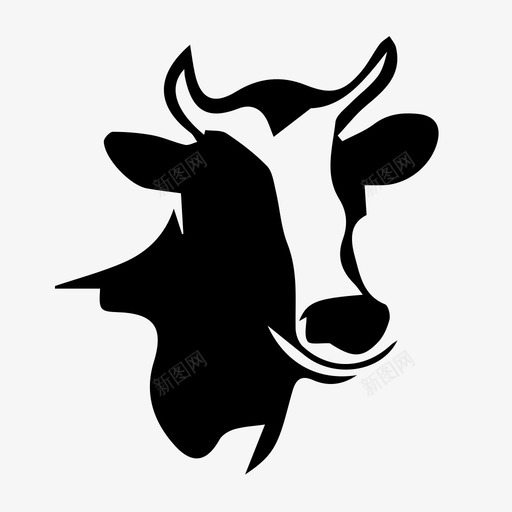牛牲畜角图标svg_新图网 https://ixintu.com 动物 头 奶制品 牛 牛肉 牲畜 自然 角