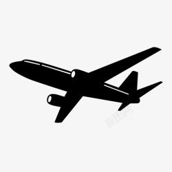 飞机机场背景飞机机场航空天空交通图标高清图片