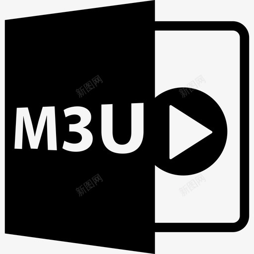 M3U开放文件格式接口文件格式风格化图标svg_新图网 https://ixintu.com M3U开放文件格式 接口 文件格式风格化