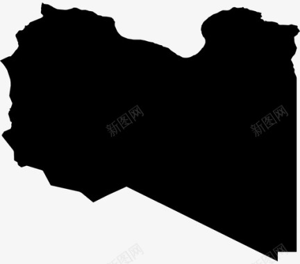 利比亚国家地理位置图标图标