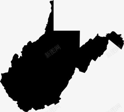 西弗吉尼亚美国地理位置图标图标
