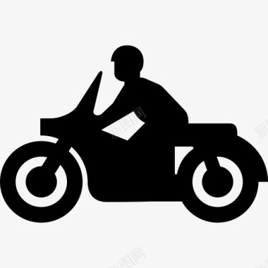 摩托车自行车驾驶图标图标