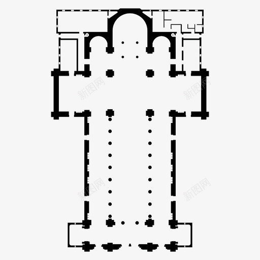 大教堂autocad楼层平面图图标svg_新图网 https://ixintu.com autocad 大教堂 布局 楼层平面图 楼层设备