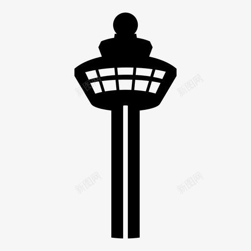 樟宜机场建筑地标图标svg_新图网 https://ixintu.com 地标 塔楼 建筑 新加坡 樟宜机场
