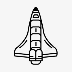 超越无限航天飞机火箭太空旅行图标高清图片