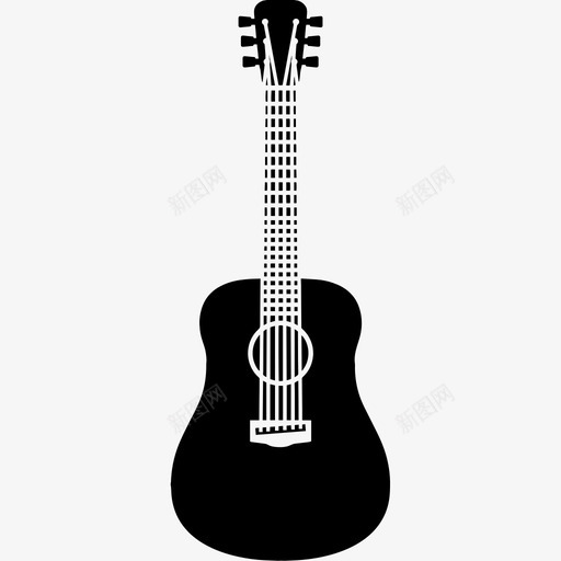 吉他原声乐器图标svg_新图网 https://ixintu.com 乐器 六弦 原声 吉他 音乐