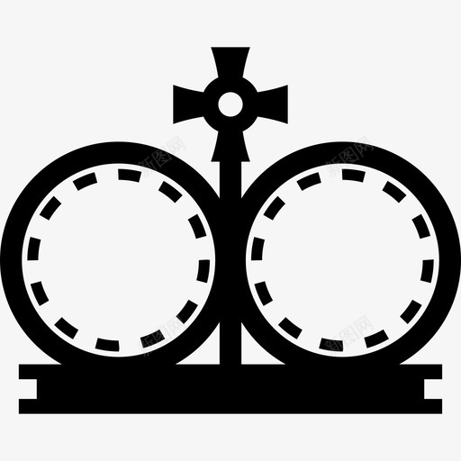 中间有两个圆圈和一个十字架的皇冠皇冠图标svg_新图网 https://ixintu.com 中间有两个圆圈和一个十字架的皇冠 皇冠