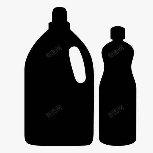 清洁用品可回收塑料图标svg_新图网 https://ixintu.com 包装 可回收 塑料 容器 清洁用品 瓶子