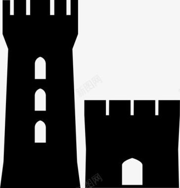 城堡要塞国王图标图标