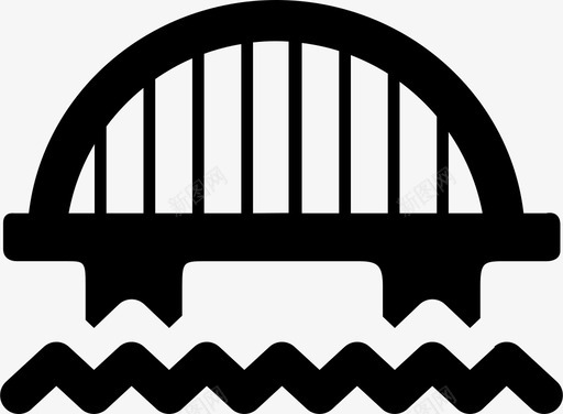 桥拱结构图标图标