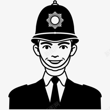 警察服装帽子图标图标