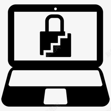 黑客攻击密码破解锁图标图标