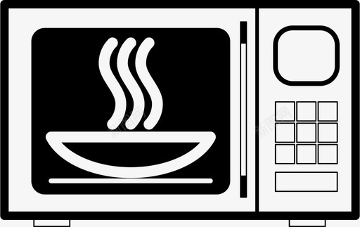 微波炉厨房电器暖气图标图标