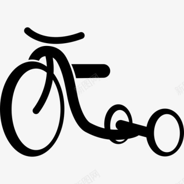 婴儿自行车三轮车图标图标