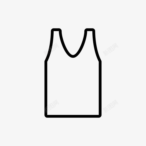 背心衣服服装图标svg_新图网 https://ixintu.com 夏季 女式 时尚 服装 款式 背心 衣服 衬衫