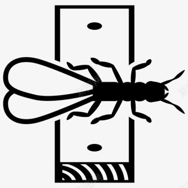 白蚁虫子木材损坏图标图标