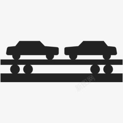 汽车穿梭穿梭列车汽车铁路运输图标高清图片