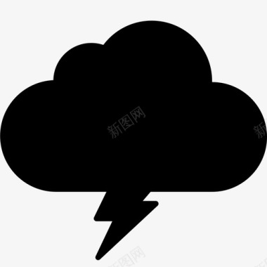 雷雨云闪电雨雷电图标图标