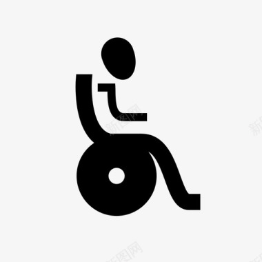 轮椅浴室残疾人图标图标