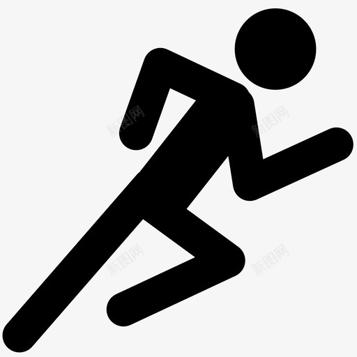 跑步运动员健身图标svg_新图网 https://ixintu.com 健身 比赛 田径 短跑 跑步 运动员