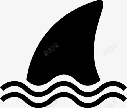 鱼翅海豚海洋图标图标