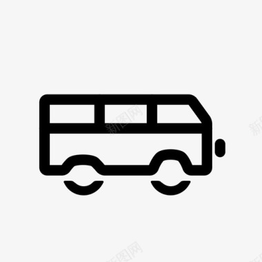 公共汽车面包车交通工具图标图标