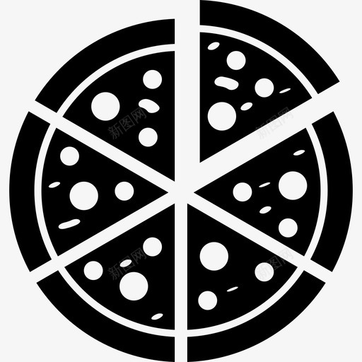意大利披萨切成片食物图标svg_新图网 https://ixintu.com 意大利披萨切成片 食物