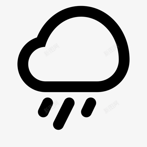 雨云降水水天气图标svg_新图网 https://ixintu.com 云 天气 天气圆 水 潮湿 降水 雨