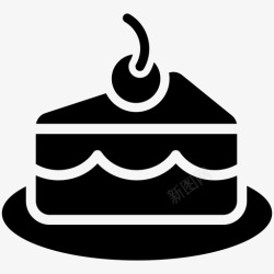 派对标志蛋糕甜点切片图标高清图片