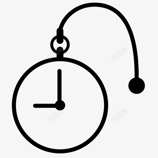 怀表时钟小时图标svg_新图网 https://ixintu.com 分钟 小时 怀表 时钟 时间 秒 计时