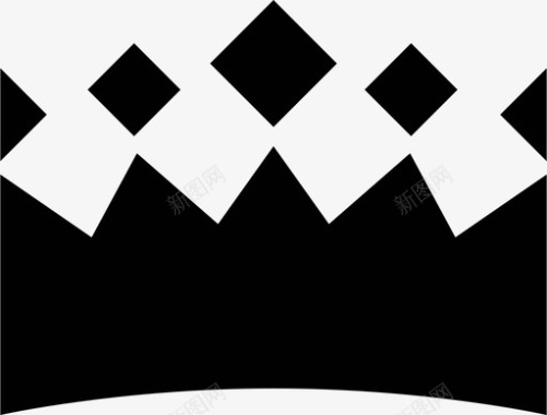 王冠几何国王王后皇室图标图标