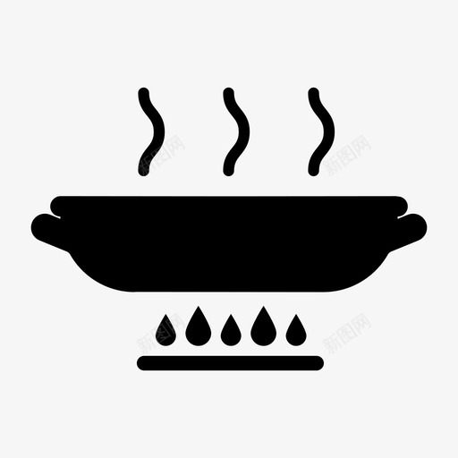 烹饪蒸汽准备图标svg_新图网 https://ixintu.com 准备 厨师 炉子 热的 烹饪 烹饪锅 燃烧器 蒸汽 锅 饭