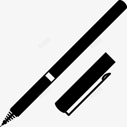 钢笔细笔墨水线条标记图标svg_新图网 https://ixintu.com 墨水 标记 笔帽 纸张 线条 细笔 超细 钢笔