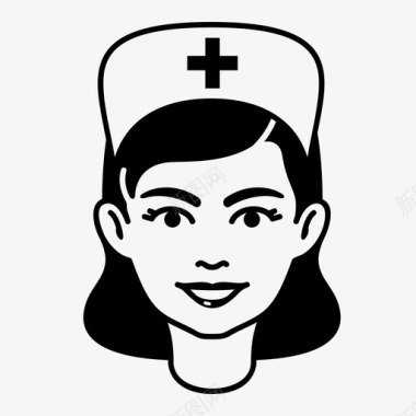 护士女女孩图标图标