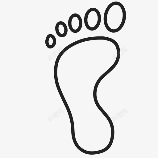 脚印脚脚垫图标svg_新图网 https://ixintu.com 步行 脚 脚印 脚垫 轨道