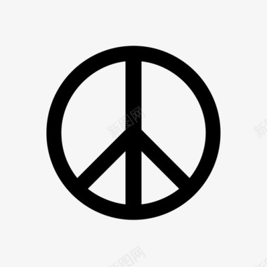 和平自由嬉皮士图标图标