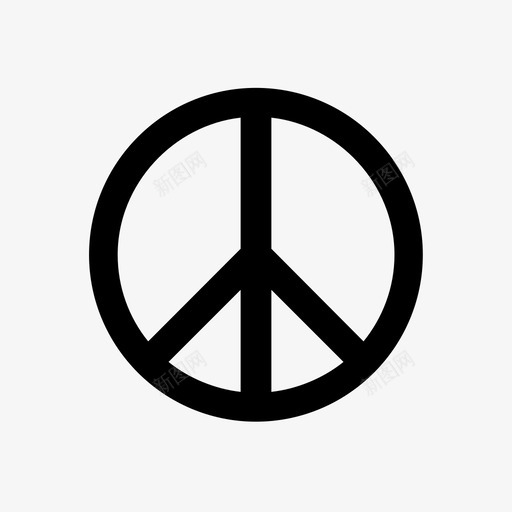 和平自由嬉皮士图标svg_新图网 https://ixintu.com 和平 嬉皮士 抗议 标志 爱 自由 象征