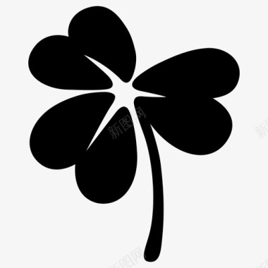 三叶草香草爱尔兰幸运植物图标图标