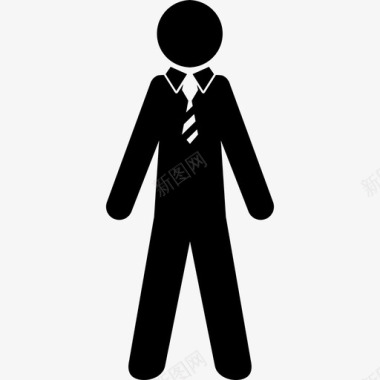 穿西装打领带的人人足球图标图标