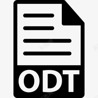 ODT文件格式界面文件格式图标图标