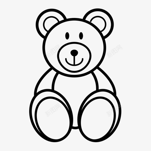 泰迪熊动物儿童图标svg_新图网 https://ixintu.com 儿童 动物 填充动物 泰迪熊 玩具